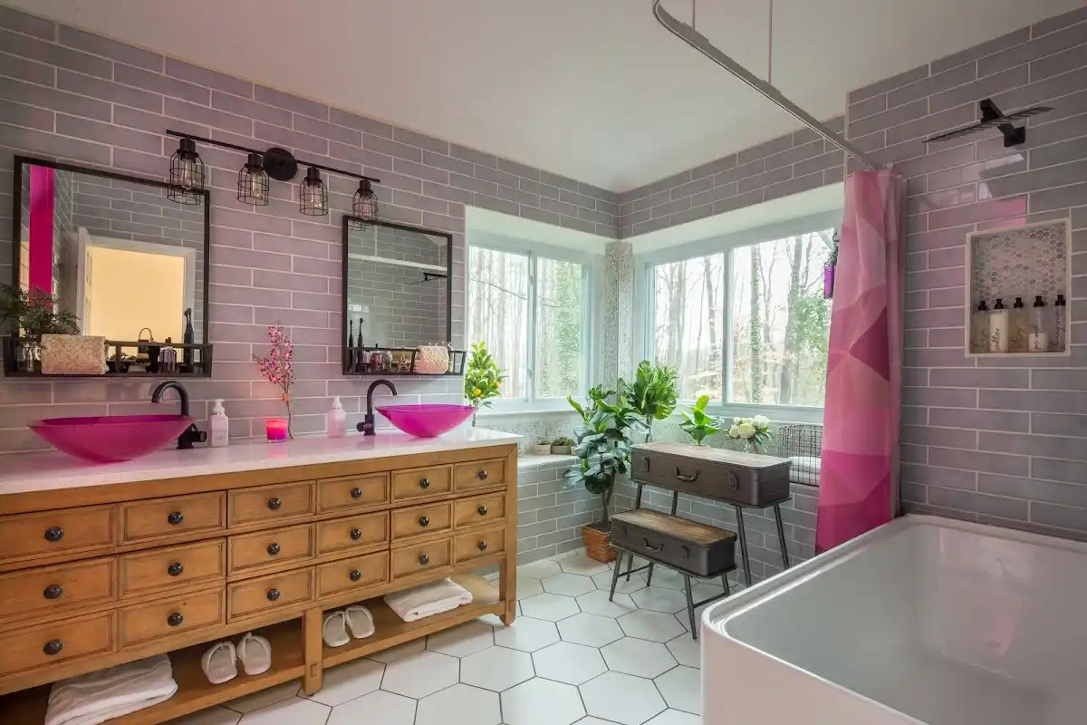 Bathroom renovation after water damage restoration in Athens